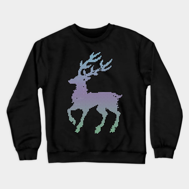 december deer ugly christmas Crewneck Sweatshirt by crackdesign